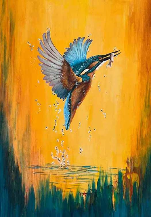 Kingfisher -acrylic